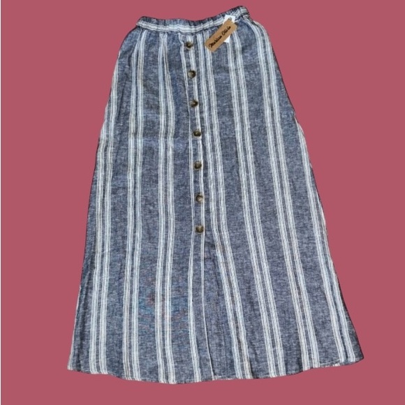 💙NWT! LINEN MAXI SKIRT! GORGEOUS MARISSA OLIVIA LIGHTWEIGHT SUMMER SKIRT!! - Picture 1 of 16